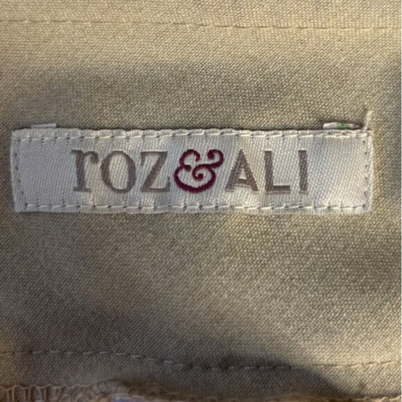 Roz & Ali Pull On Pants Womens Petite 14P Tan New Workwear Dressbarn - Picture 5 of 9